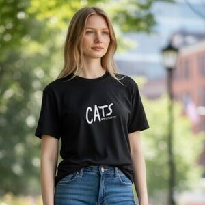 Vintage 80’s “CATS” Black Graphic Tee